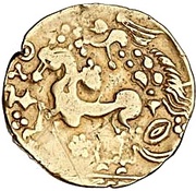 Stater bust facing left, Gaul, 125 BC - 100 BC reverse image