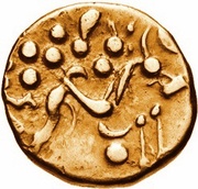 Stater bust facing right, small module, Gaul, 80 BC - 70 BC reverse image
