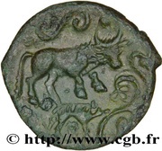 Bronze with bull SVTICOS Class I, Gaul, 50 BC - 40 BC reverse image