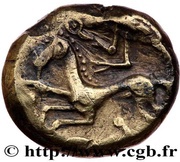 Triskelion Stater Type of Chenôves, Gaul, 70 BC - 50 BC reverse image