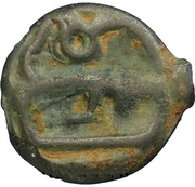 Potin with dummy and bull facing right, Gaul, 60 BC - 50 BC reverse image
