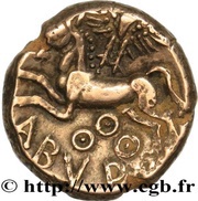 Stater with eagle ABVDOS, Gaul, 60 BC - 50 BC reverse image