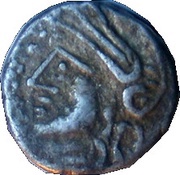 Quinarius with delta and half rowel KALETEDOY obverse image