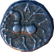 Quinarius with delta and half rowel KALETEDOY, Gaul, 80 BC - 50 BC reverse image