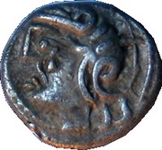 Quinarius with wheel KALETEDOY obverse image