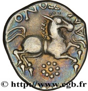 Denier ARIVOS / SANTONO, Gaul, 60 BC - 50 BC reverse image