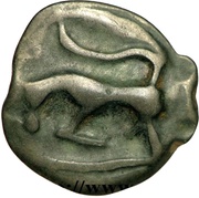 Potin with little helmeted head, Gaul, 100 BC - 10 BC reverse image