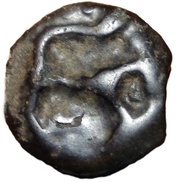 Potin with filiform horse La Tène type, Gaul, 60 BC - 50 BC reverse image
