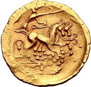 Gold Stater without monogram, Gaul, 225 BC - 175 BC reverse image