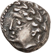 Silver Drachm with horse and caduceus obverse image