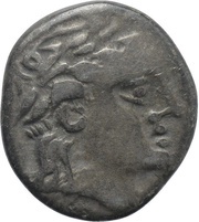 Silver Drachm with goat and rowel obverse image