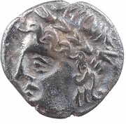 Denier IAZVS with galloping horse and rowel obverse image