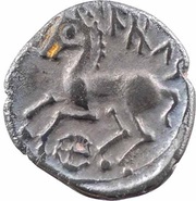 Denier IAZVS with galloping horse and rowel, Gaul, 90 BC - 50 BC reverse image