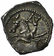 Denier with hippocampus facing left, Gaul, 75 BC - 70 BC reverse image