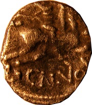 Denier with rider ROVV / CN.VOL, Gaul, 80 BC - 70 BC reverse image