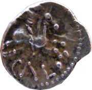 Denier with rider CAL, Gaul, 80 BC - 70 BC reverse image