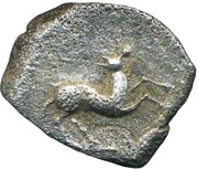 Obol with deer, Gaul, 100 BC - 50 BC reverse image