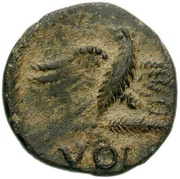 Bronze with eagle, Gaul, 70 BC - 50 BC reverse image