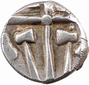 Drachm with opposed axes, Gaul, 121 BC - 52 BC reverse image