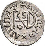 ¼ Siliqua In the name of Anastasius I and Theoderic; Sirmium; regular S with angled bust reverse image
