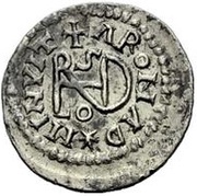 ¼ Siliqua In the name of Anastasius I and Theoderic; Sirmium; regular S with bust in legend reverse image