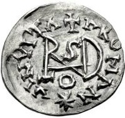 ¼ Siliqua In the name of Anastasius I and Theoderic; Sirmium; regular S with flat bust reverse image
