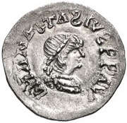 ¼ Siliqua In the name of Anastasius I and Theoderic; Sirmium; retrograde S with flat bust obverse image