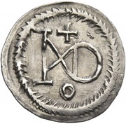 ¼ Siliqua In the name of Justin I and Theoderic; Sirmium, Gepid Kingdom, 518-526 reverse image