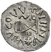¼ Siliqua In the name of Anastasius I and Theoderic; Sirmium; horizontal S with backwards monogram, Gepid Kingdom, 518-540 reverse image