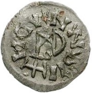 ¼ Siliqua In the name of Justin I and Theoderic; Sirmium; without S, Gepid Kingdom, 518-552 reverse image