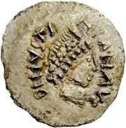¼ Siliqua In the name of Justinian I and Athalaric; Sirmium obverse image