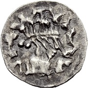 ¼ Siliqua In the name of Justinian I and Theoderic; Sirmium; with stars obverse image