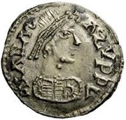 ½ Siliqua In the name of Anastasius I; Sirmium; large bust with flat back and SRM obverse image