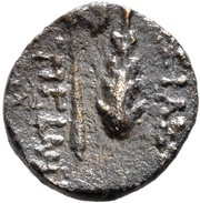 Dichalkon - Tigranes V Bipennis and Club, Greater Armenia, 60-62 reverse image