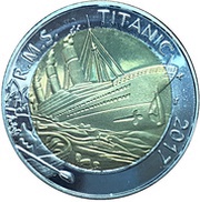 50 Francs CFA RMS Titanic Sinking reverse image