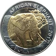 50 Francs CFA Elephant reverse image