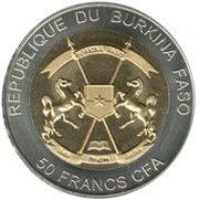 50 Francs CFA White Rhinoceros obverse image