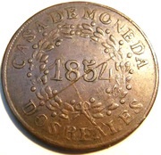 2 Reales, Argentina, 1853-1856 reverse image