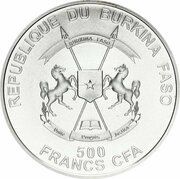 500 Francs CFA Stegosaurus obverse image