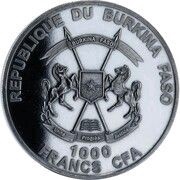 1000 Francs CFA Crocodile obverse image