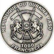 1000 Francs CFA Jesus obverse image