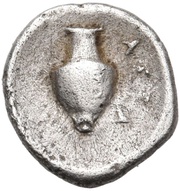Obol, Greece (ancient), 350 BC - 325 BC reverse image