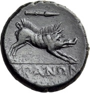Æ, Greece (ancient), 215 BC - 212 BC reverse image