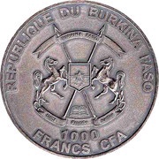 1000 Francs CFA Mammoth Baby obverse image