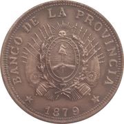 1 Peso Fuerte Pattern, Argentina, 1879 reverse image