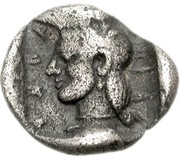 Obol Kleitor, Greece (ancient), 465 BC - 460 BC reverse image