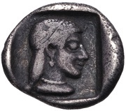 Obol Kleitor, Greece (ancient), 465 BC - 460 BC reverse image