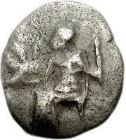 Obol Mantineia obverse image