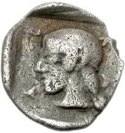 Obol Mantineia, Greece (ancient), 450 BC - 430 BC reverse image