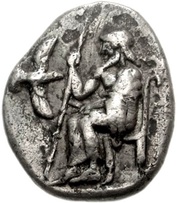 Hemidrachm Mantineia obverse image